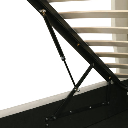 Fangange gepolstertes ohrenförmiges Bett, komplettes/Queensize-/King-/Doppelbett, hydraulisches Funktionsbett mit Lattenrost und Stauraum, Samt