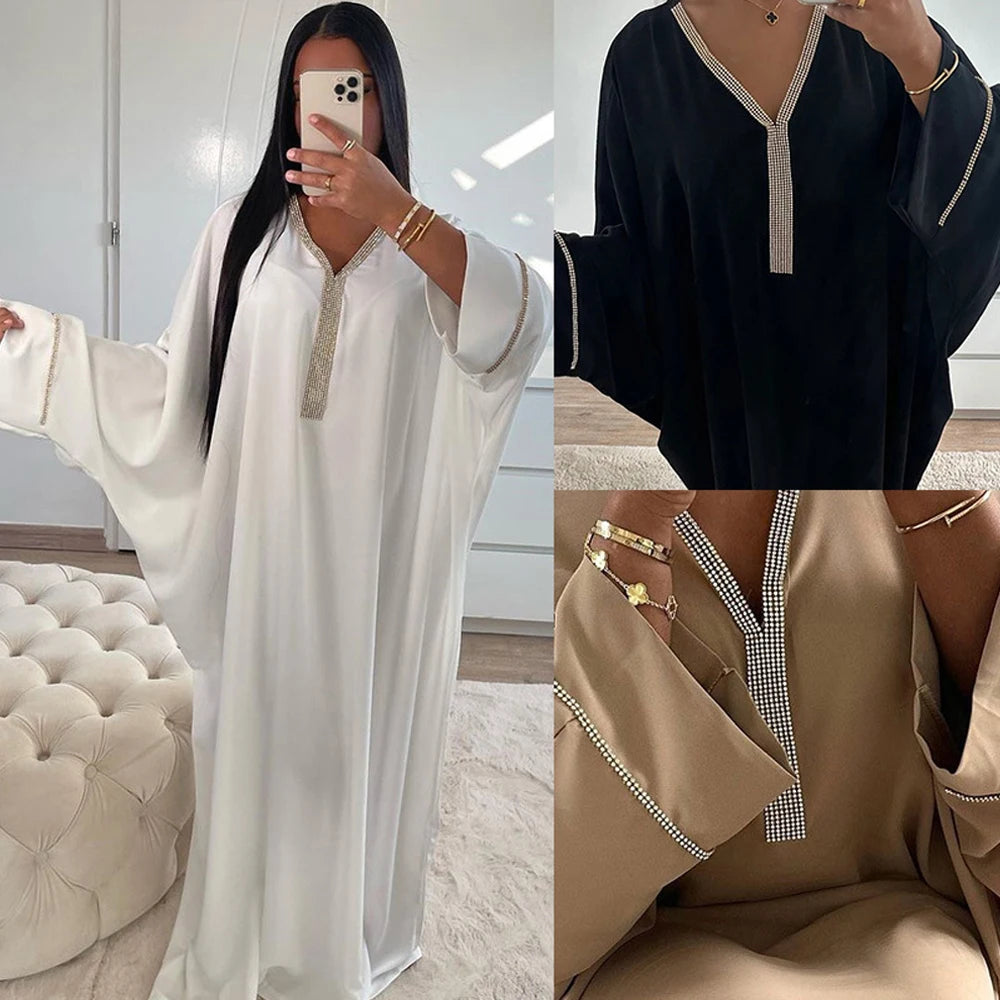 Ramadan Eid Batwing Abaya Prayer Clothes Women Kaftan Turkey Islam Muslim Long Dress Kebaya Caftan Marocain Robe Femme Musulmane.