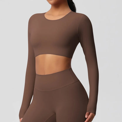 Yoga Suit Gym Sports Set Women Quick-Drying Fitness Set Female Tracksuit Running Workout Long Sleeve Sports Shirt Sportswear