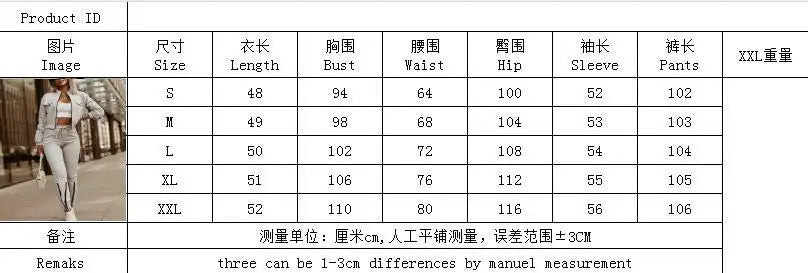 Zipper Crop Jacket Pencil Pants Two Piece Set Women Autumn Winter Fashion High Waist Lace Up Pants With Coats Suit Office Ladies.