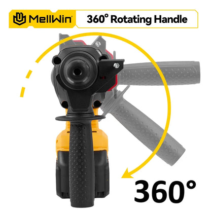 MELLWIN 26 mm bürstenloser elektrischer Bohrhammer, multifunktionaler Bohrhammer, Schlagbohrmaschine, Werkzeugset für Makita 18 V Batterie-Pin