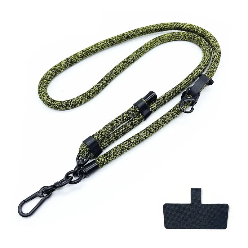 Phone Lanyard Adjustable 1 Cm Diameter Outdoor Universal Case Crossbody Shoulder Card Neck Cord Clip Hang Anti-lost Wrist Strap.