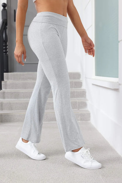 Damenmode, einfarbig, schmale Passform, schmale Reverse-Taille, niedrige Taille, elastische Taille, Schlaghose, Hose für Damen, Damenhose 2024