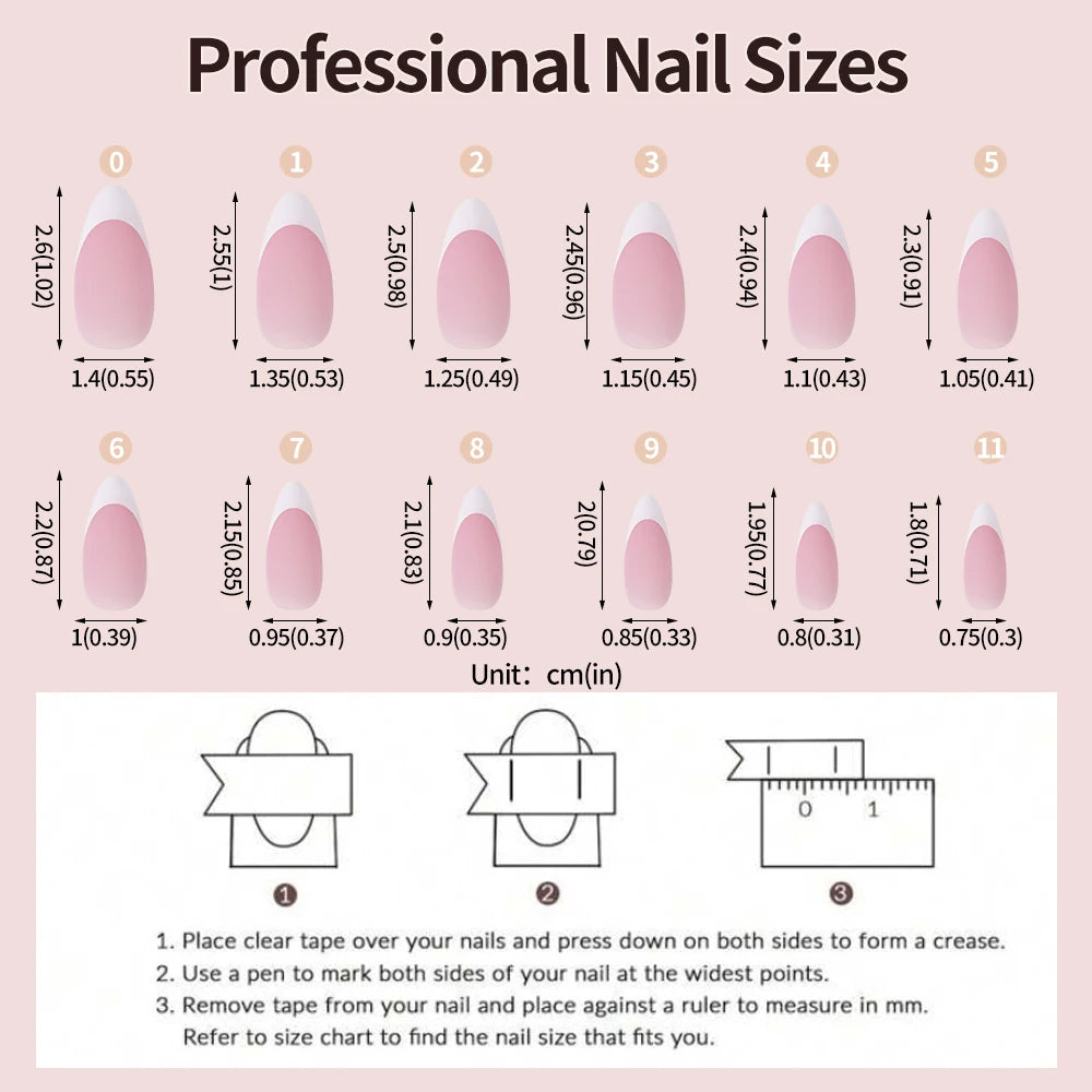 120/150pcs Matte White French Gel Nail Tips Medium Almond Nude Press On Nails 0.75-2.6cm Pink/Nude ABS Soft Gel Nail Flase Tips.