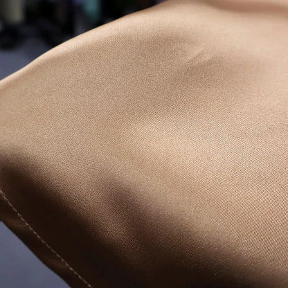 Women Fashion Satin Solid Pleated Midi Skirt Vintage Mid Elastic Waist Female Chic Lady Skirts Korean Pencil Skirt Silk like.