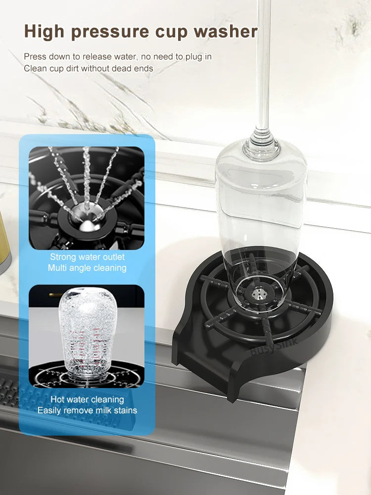 Küchenspüle aus Edelstahl mit Wasserfall, großer Einzelschlitz, multifunktionale Geschirrspülbecken, Unterbaubecken