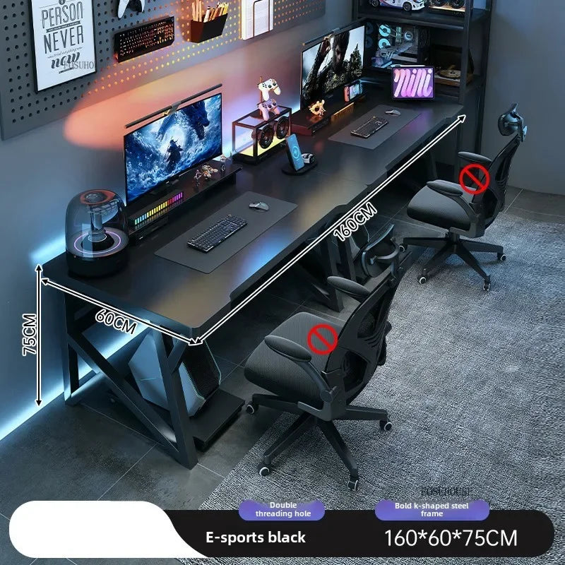 Moderne Doppel Computer Schreibtische Hause Desktop E-sport Gaming Tisch Schlafzimmer Einfache Schreibtisch Student Studie Tische Büro Möbel EE