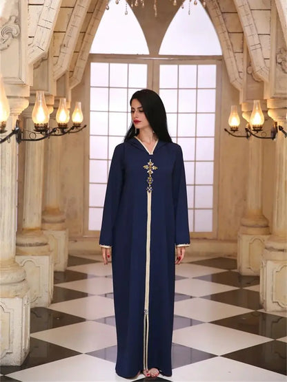 Ramadan Eid Hoodie Abaya Damen Dubai Luxury Islam Muslim African Dresses For Women Kebaya Caftan Marocain Robe Musulmane Femme.