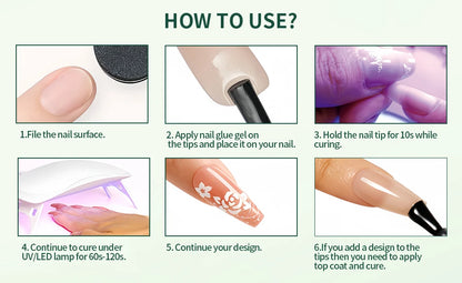 Nailpop 3-IN-1 Nude Natural Soft Nail Tips Set 140PCS Skin Tones Press on Nails Ultra-Fit Gel Nail Extensions Easy Manicure DIY.