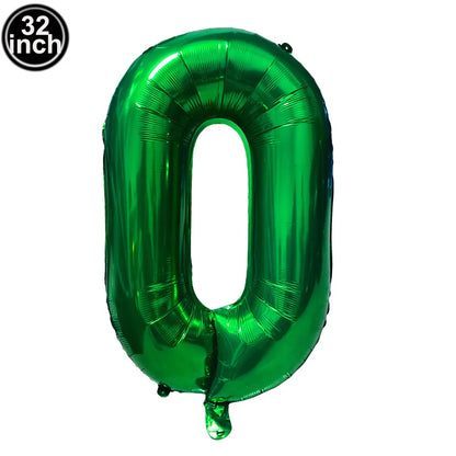 Blauer Ballon mit großen Zahlen, 32 Zoll, 0, 1, 2, 3, 4, 5, 6, 7, 8, 9, Geburtstag, Bachelorette-Luftballons, Figur, Golob-Party-Ballon-Dekoration