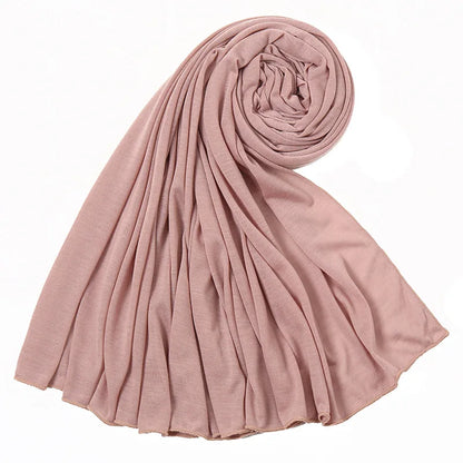 Hot Muslim Fashion Woman Soft Hijabs Scarf Shawl Plain Cotton Jersey Scarves Turban Women Long Shawls Head Wrap Headband Abaya