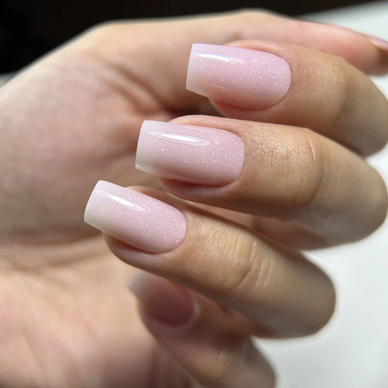 MSHARE 50g/250g Shimmer Pink White Acrylic Gel TPO Free Glitter Shiny Extension Acryl Hard Gel Nails Sculpting Construction.