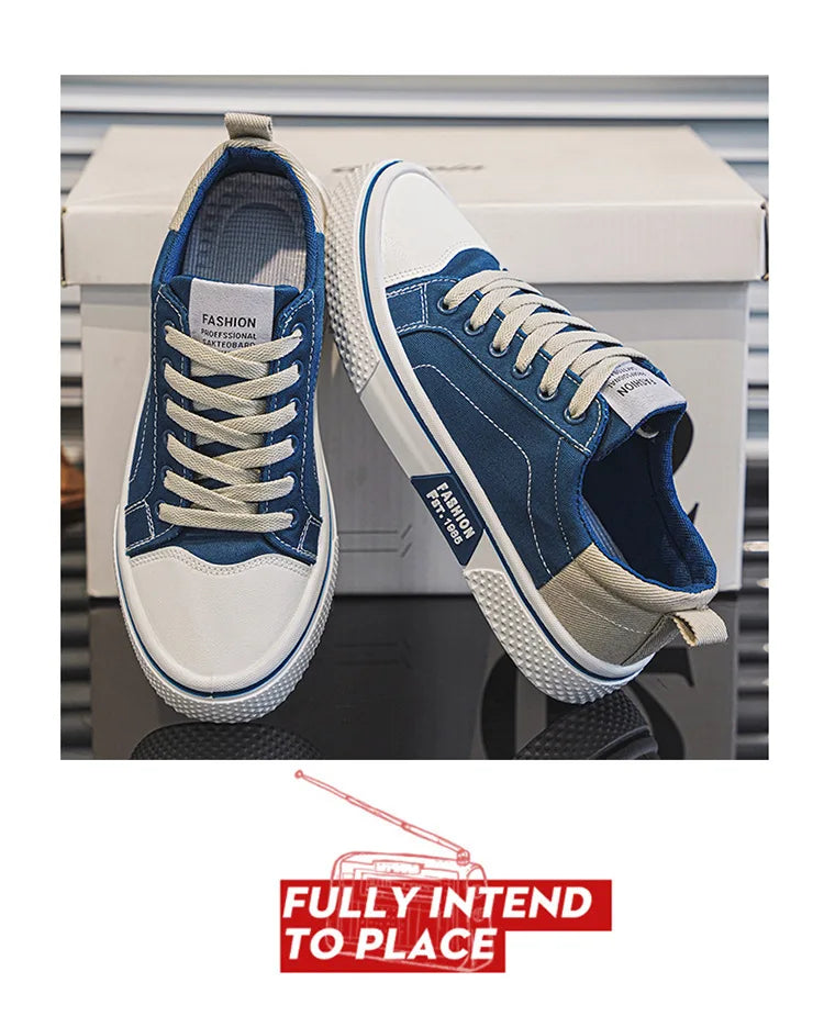 Atmungsaktive Herren-Skateschuhe aus Segeltuch mit weicher Sohle, lässige Turnschuhe, trendige, vielseitige, leichte, rutschfeste Slip-On-Sportschuhe, Größe 37–48.