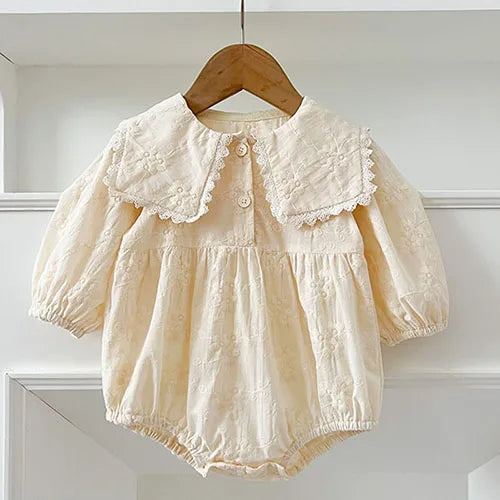 2023 neue Frühjahr 0-24 M Baby Mädchen Kleidung Infant Baby Mädchen Overall Lange Ärmeln Baumwolle Stickerei Neugeborenen baby Mädchen Bodys