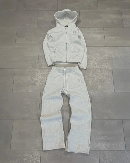 New embroidered retro pattern zipper hoodie Y2K men clothing Harajuku women clothing casual sweatpants couple suit tracksuit.