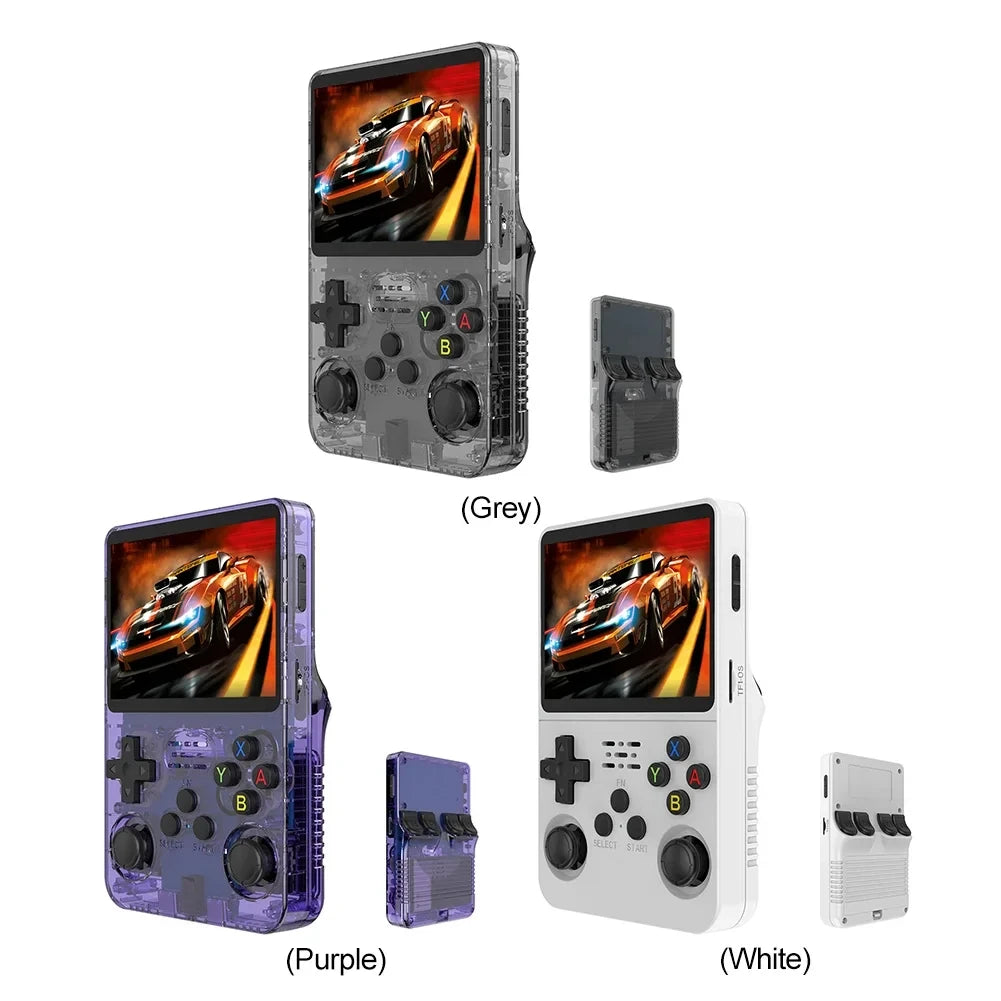 R36S Retro Handheld Video Game Console Linux System 3.5-inch IPS Screen Portable Handheld Video Player 64GB 15000 Games.