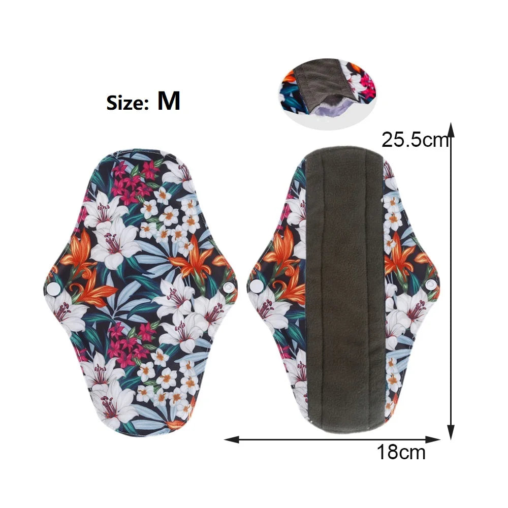 10pc Reusable Menstrual Panties Pads Monthly Period Gaskets Women's Washable Sanitary Napkin Lady Menstrual underwear Cloth Pads.
