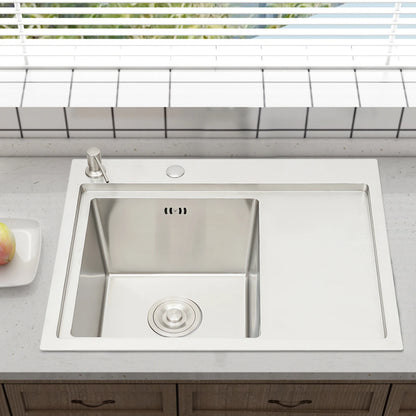 Spüle aus Edelstahl 304, großes Fassungsvermögen, verschleißfest, einfach zu installieren, für Restaurants/Wäsche/Geschäfte/Cafes