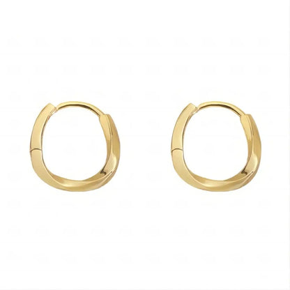 Mariasz Minimalist New Hot Sell Trendy Plated Gold Color Circle Earrings for Women Ear Hoop Earring Classic Jewelry.