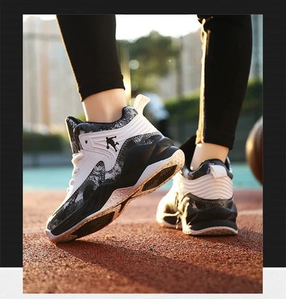 Basketball Shoes for Kids Sneakers New Boys Brand Thick Sole Non-slip Children Sports Shoes Child Boy Basket Trainer Shoes.