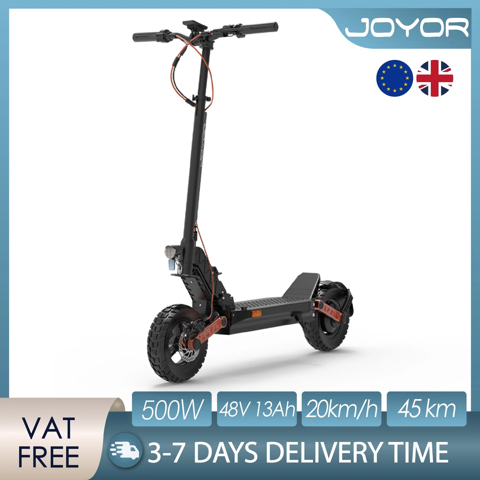 JOYOR S5 (ABE) For Adults E-Scooter 500W Motor 48V13AH Battery 10 Inch Air Tire City Commuting Electric Scooter.