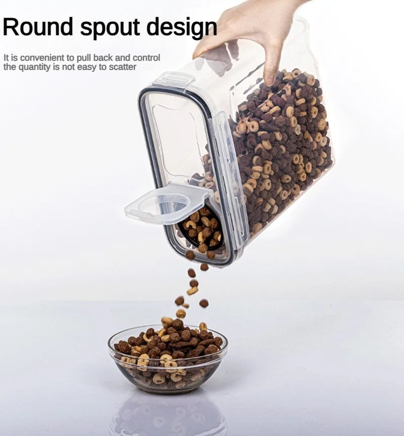 4PCS Kitchen Food Storage Tank Miscellaneous Grain Storage Box 2.5L/4L Set Transparent PP Sealed and Waterproof Storage Tank..