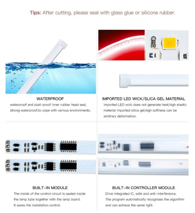 2 stücke Auto LED DRL Tag Nacht Lauflicht Wasserdichte Flexible Universal Auto Fließende Blinker Licht Bremse LED Streifen Lampe.