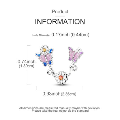 Fit Original Bracelet 925 Silver Butterfly and Sunflower Heart Shape Charms Beads For Women Jewelry Making Fashion Pendant.