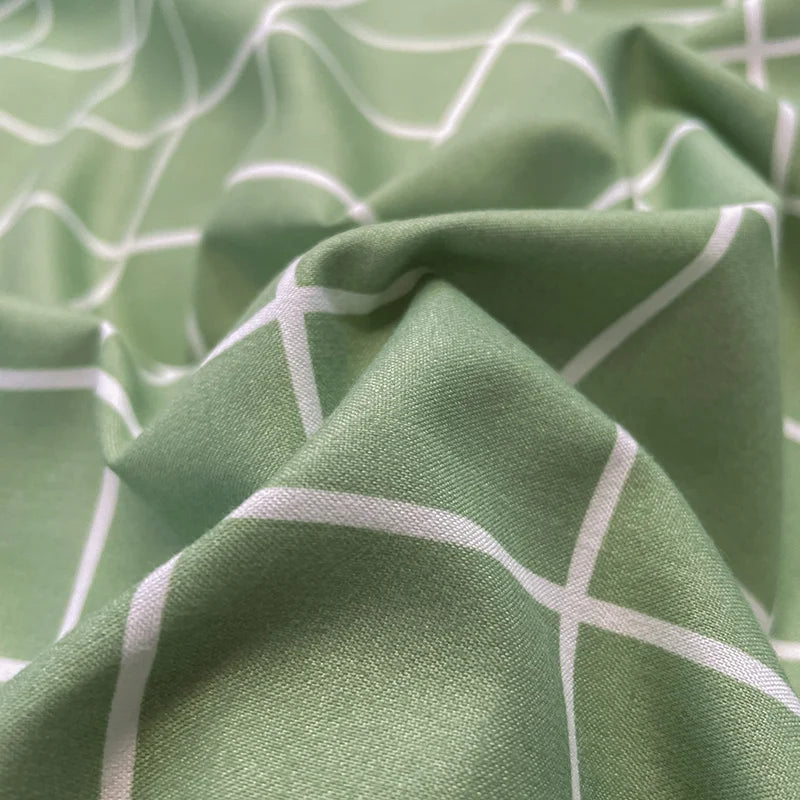 Nordic Plaid Pattern Wash Cotton Bedding Set Duvet Cover Pillowcase Bed Sheet Set Comforter Cover Bed Linens Set Queen King Size.