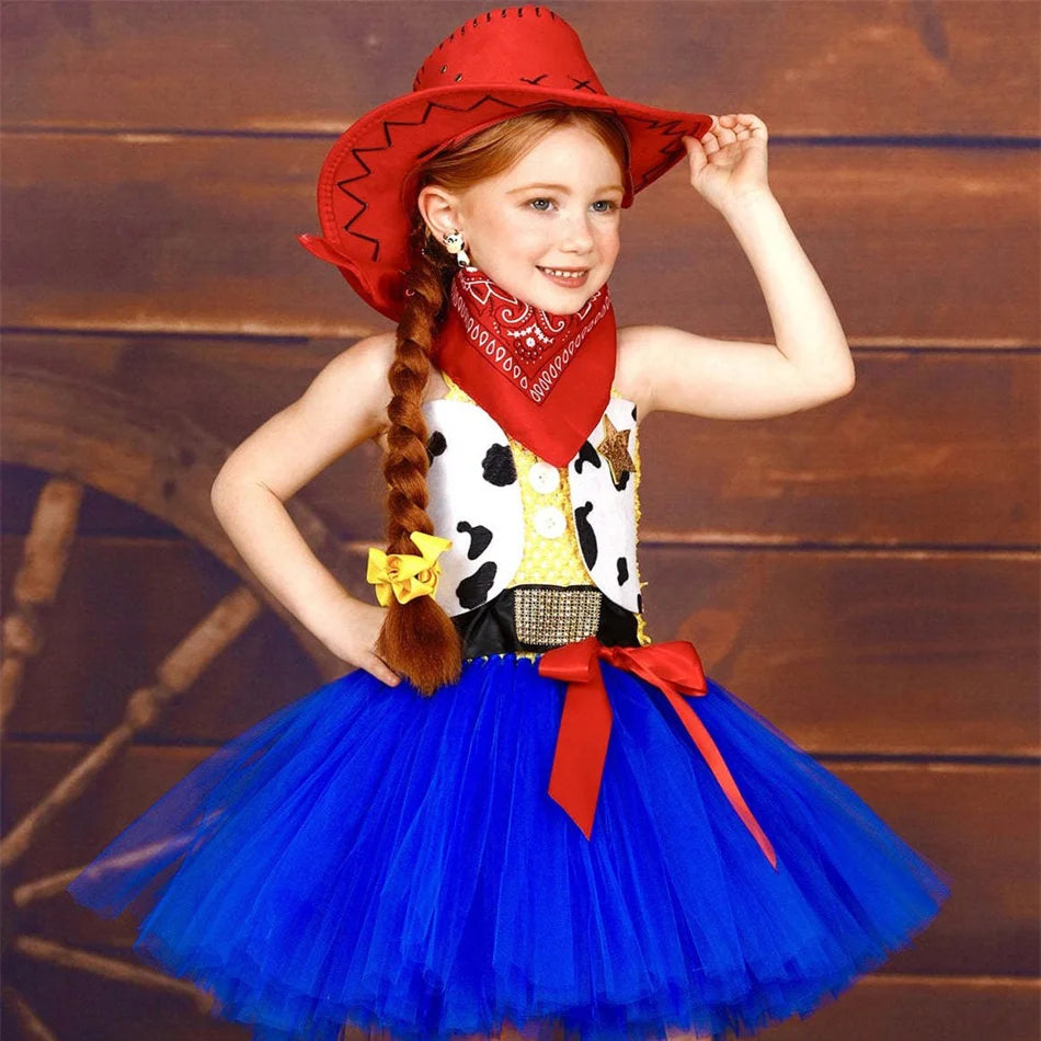Woody Jessie Toy Story Cowboy Performance Kostüm Sets Mädchen Cartoon Tutu Kleid Kinder Disney Cosplay Karneval Party Kleidung.