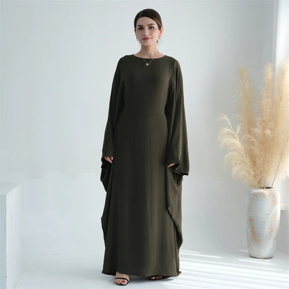 Ramadan Eid Baumwolle Leinen Khimar Abaya Set Dubai Muslim Sets Hijab Kleid Kaftan Abayas Kaftan Marocain Femme Vestidos Para Mujer.
