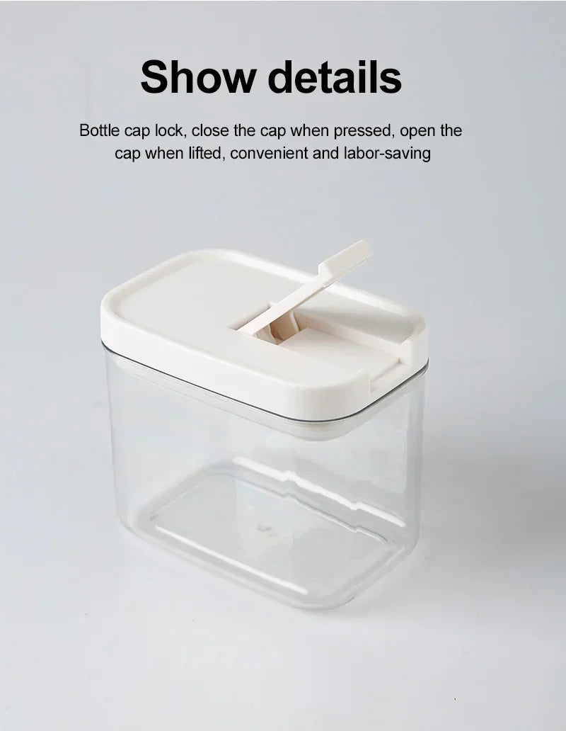 Pasta Storage Box Transparent Plastic Grain Seal Tank Spaghetti Storage Container Moisture-Proof Snack Jar Kitchen Food Tank.