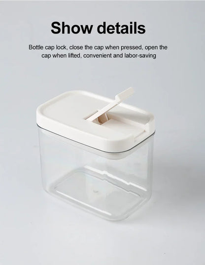 Pasta Storage Box Transparent Plastic Grain Seal Tank Spaghetti Storage Container Moisture-Proof Snack Jar Kitchen Food Tank.