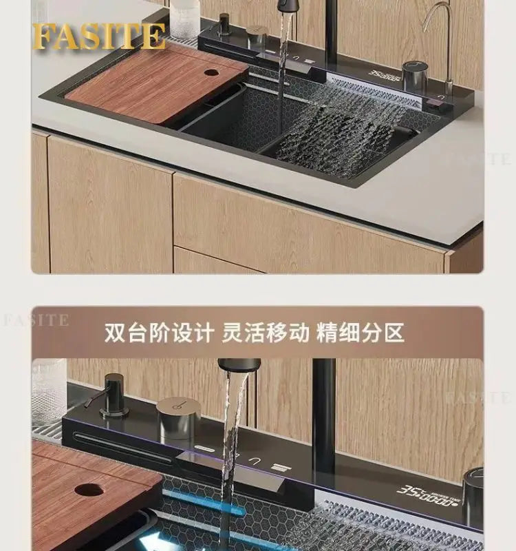 Whale Flying Rain Ultra Thick Kitchen Honeycomb Sink Stainless Steel Single Slot