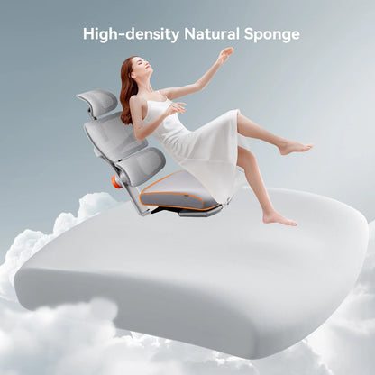 NEWTRAL NT002 Ergonomischer Bürostuhl mit Fußstütze, adaptiver Lordosenstütze, 3D Armlehne und Verstellbare Kopfstütze, Schreibtischstuhl aus Mesh für Büro