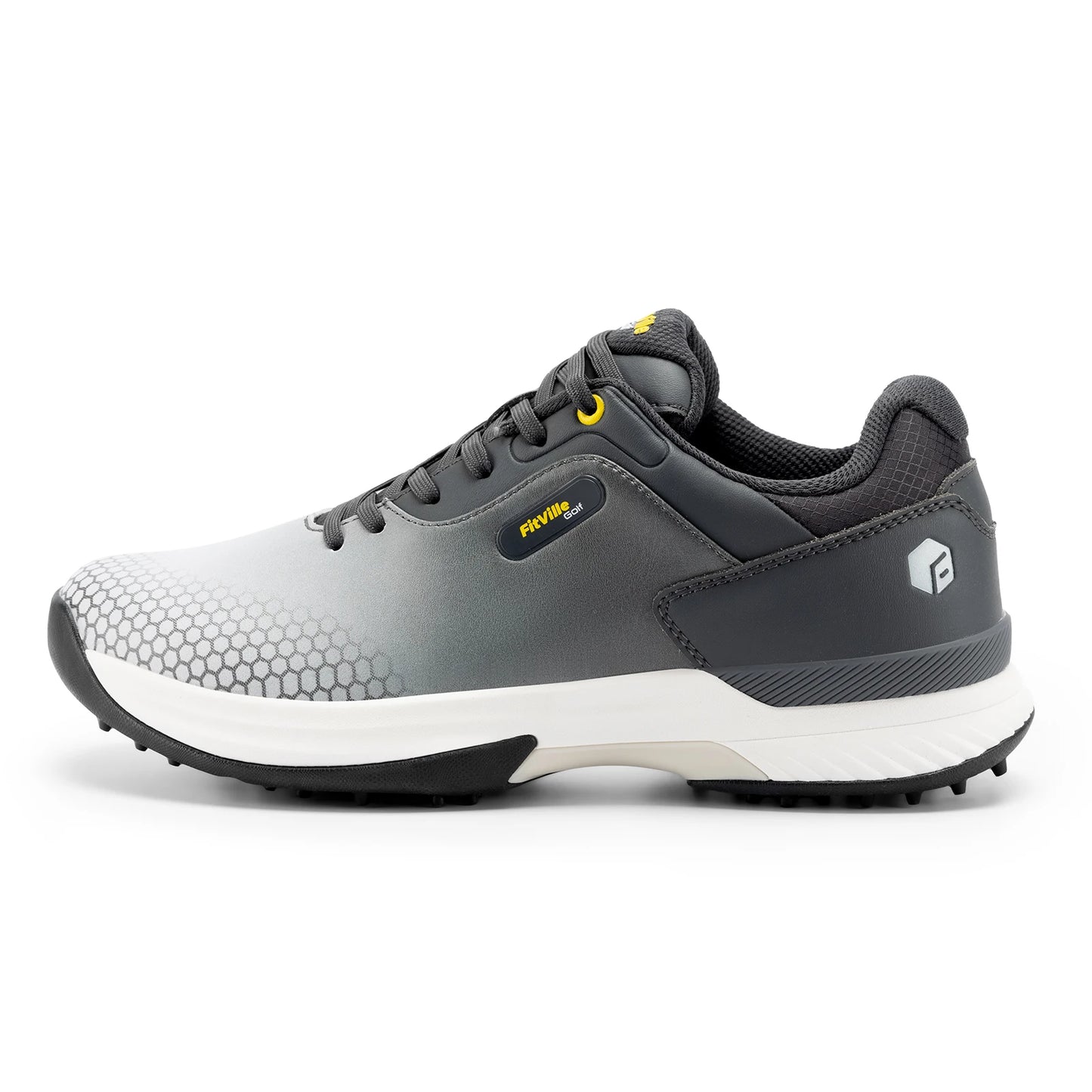 FitVille wide men's golf shoes non-slip wear-resistant comfortable pickleball sports shoes suitable for swollen feet relieve toe