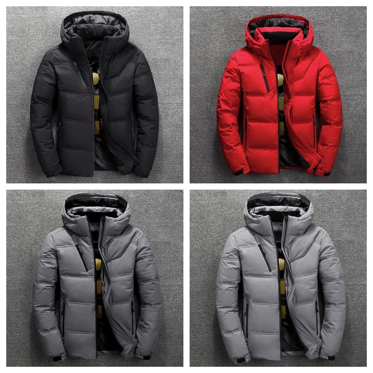 Winter new thick men's down jacket casual lightweight hooded detachable warm white duck down down jacket men's.