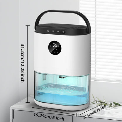 2300ML Dehumidifier Touching Control Home Appliances, Auto Defrost, Ultra Quiet Sleep Timing for Large Room Bathroom Garage RV.