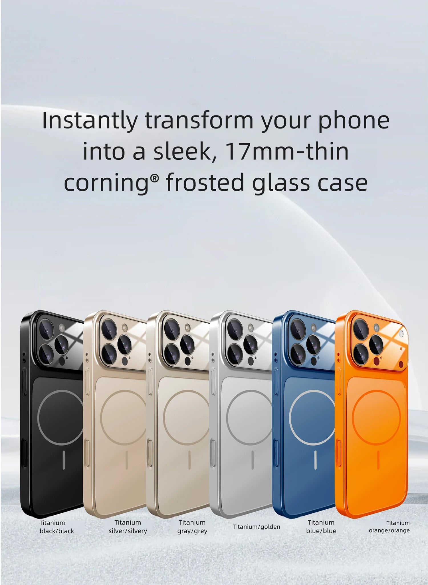 Luxury Large Frame Glass Lens Protect New Phone Case for iPhone 17 Air 16 15 14 13 Pro Max 17 Pro Magsafe Magnetic PC Hard Cover.