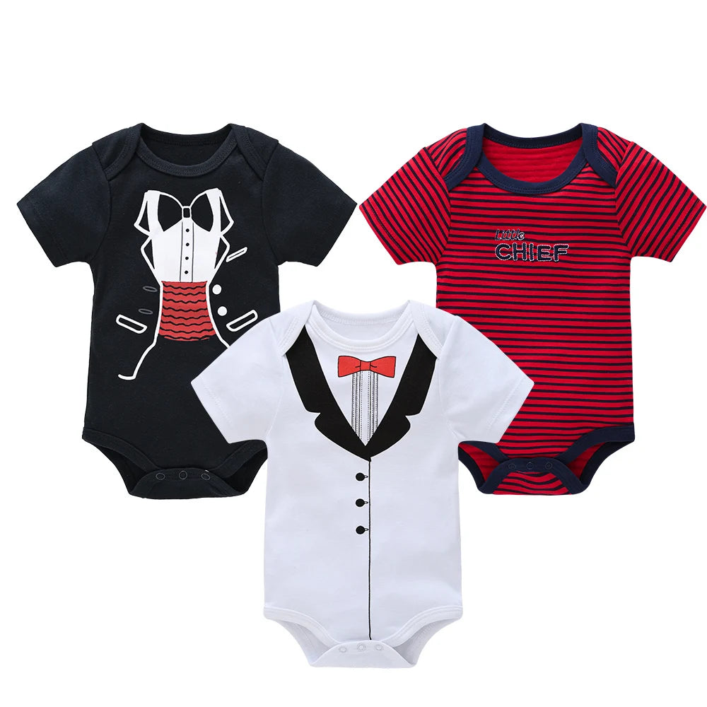 3 Teile/los Kavkas Baby Jungen Body Alpaka Design Baumwolle Kurzarm Oansatz Kleidung 0-12 Monate Kleinkind Kleidung.
