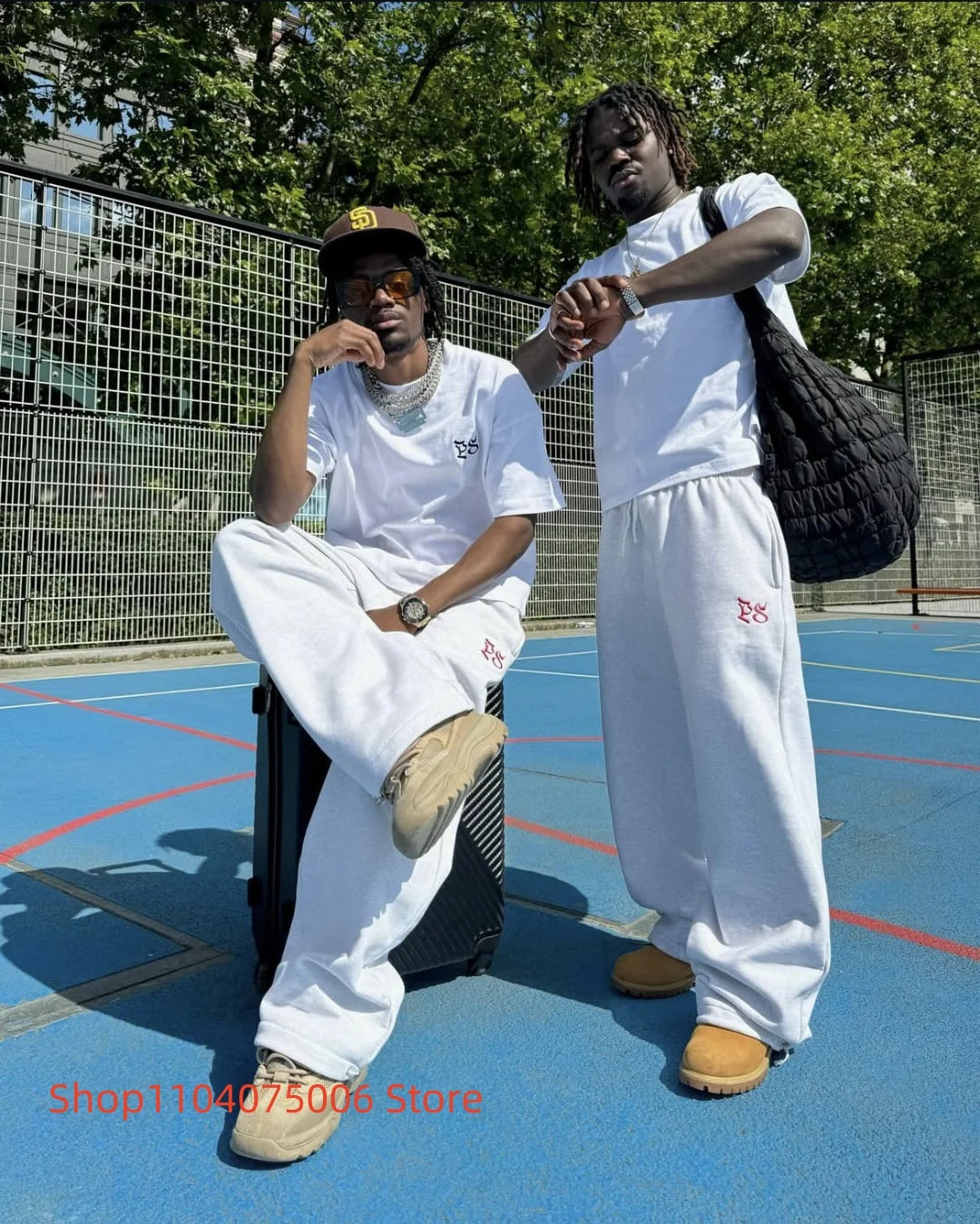 Pepe Studio Fleece-Lined Elastic Waist Jogger Pants Winter Warm Soft Loose Fit Sweatpants with Drawstring for Women Men