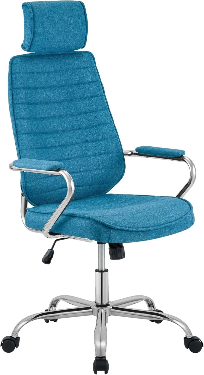 CLP Bürostuhl ergonomisch Rako, Schreibtischstuhl höhenverstellbar drehbar Stoffbezug, Backrest mit Kopfstütze