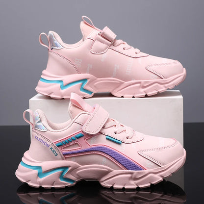 Kids Casual Boys Shoes Soft Sole Kids Shoes Non-slip Sneakers Shoes Outdoor Student's Children Pink Girls Sport Walking Footwear.