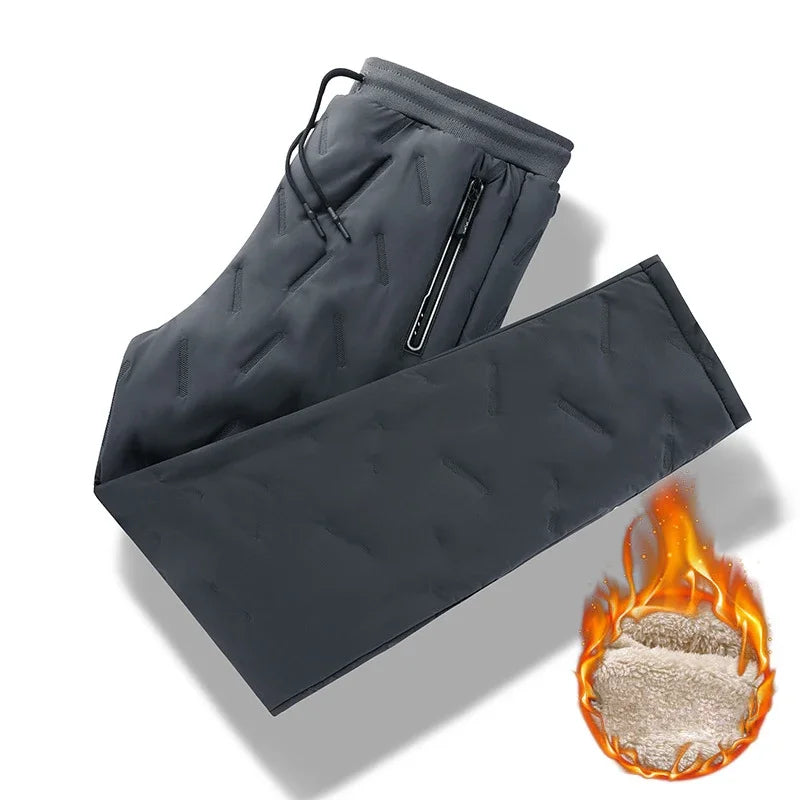New Lambswool Pants for Men Winter Autumn Casual Proof Thick Fleece  Trousers Fashion Drawstring Plus Size Joggers Sweatpants.
