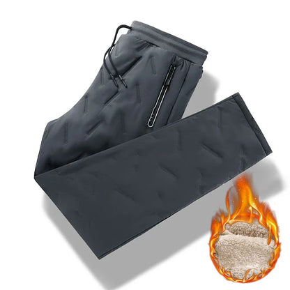 New Lambswool Pants for Men Winter Autumn Casual Proof Thick Fleece  Trousers Fashion Drawstring Plus Size Joggers Sweatpants.