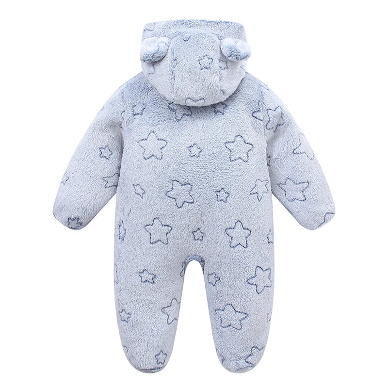 Weiche Neugeborene Baby Kleidung Flanell Herbst Winter Baby Jungen Mädchen Overall Cartoon Neugeborenen Body Warme Strampler für Babys 0-12M.