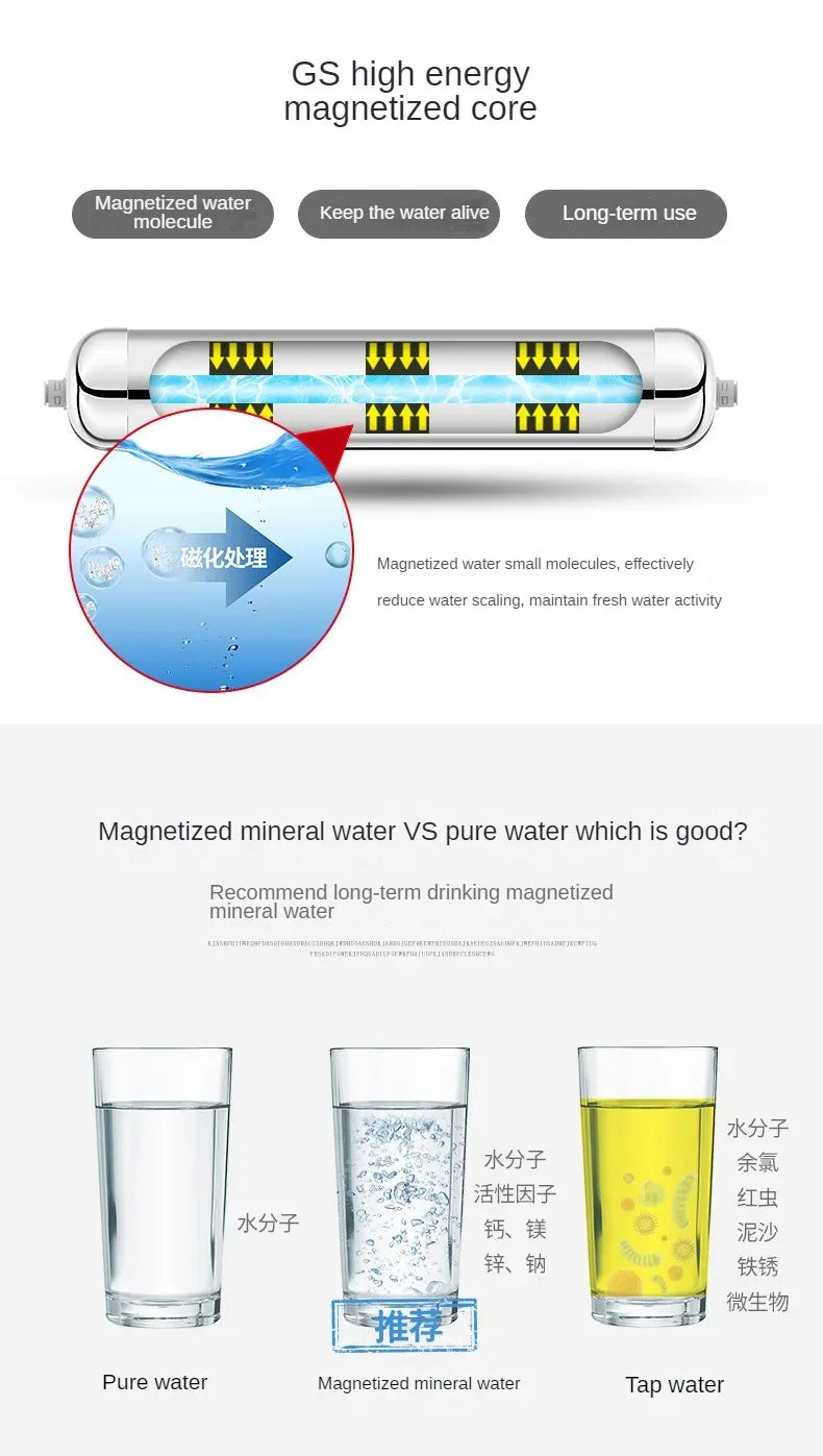 Stainless Steel Kitchen Direct Purifier Tap Water Faucet Filter Ultrafiltration Magnetized Water Machine Filtro De Agua.