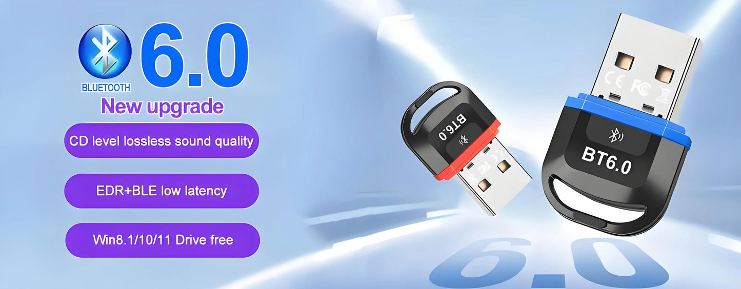 USB Wireless Bluetooth Adapter Bluetooth 5.4 for PC Dongle Adaptador Wireless Mouse Keyborad Music Audio Receiver USB Transmitt.