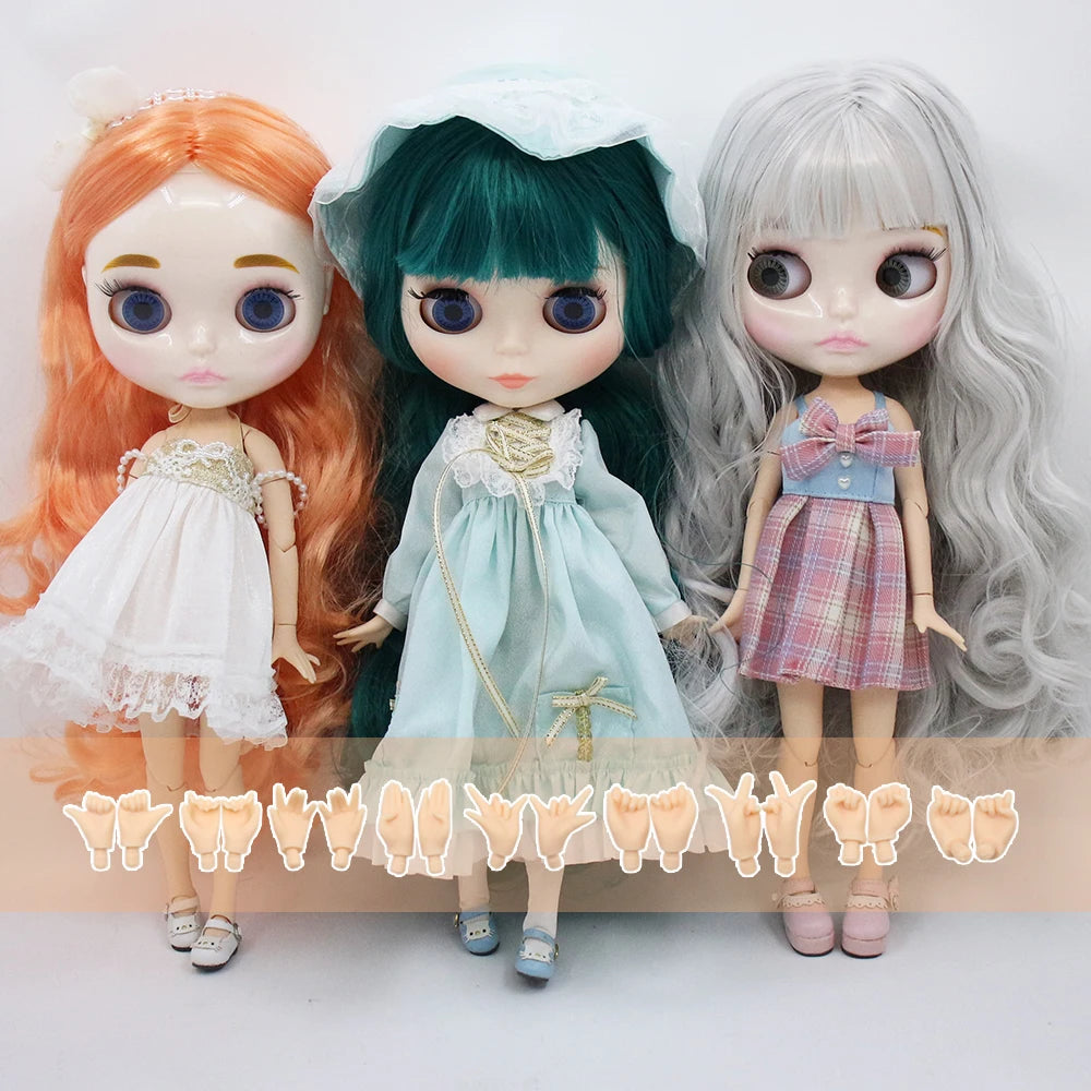 ICY DBS Blyth Doll 1/6 Joint Body 30CM BJD toys Natural shiny face with extra hands AB DIY Fashion Dolls girl gift.