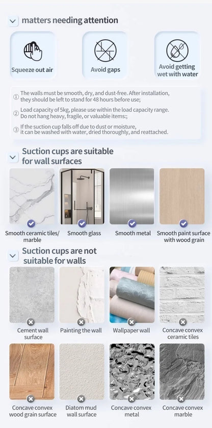 Badezimmer-Aufbewahrungsregal ohne Bohren, Saugnapf, Badezimmer-Waschbecken, wandmontiertes Badezimmer-Aufbewahrungsregal, Küchenaufbewahrung